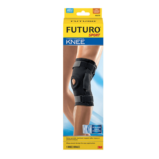 3M PSD FUTURO SPORT KNEE BRACE - Knee Brace, Hinged, Adjustable, 3/pk, 4 pk/cs | Quantity - 1x CS