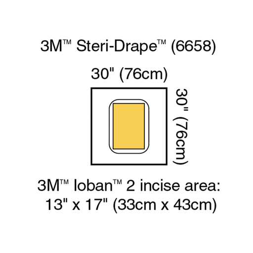 SOLVENTUM STERI-DRAPE POUCHES - Surgical Drape Pouch, 30" x 30", Incise 13" x 17", 5/bx, 4 bx/cs | Quantity - 1x CS