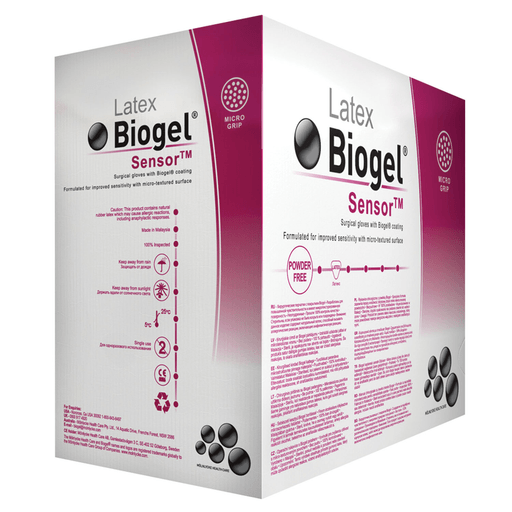 MOLNLYCKE BIOGEL SENSOR GLOVES - Surgical Glove, Size 5, Sterile, Latex, Powder Free (PF), 50/bx, 4 bx/cs | Quantity - 1x CS