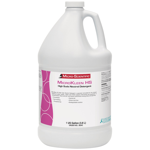 MICRO-SCIENTIFIC HIGH SUDS NEUTRAL LIQUID & POWDER DETERGENTS - High-Suds Neutral Liquid Detergent, Gallon, For Manual & Automatic Wash, 4/cs (36 cs/plt) | Quantity - 1x CS