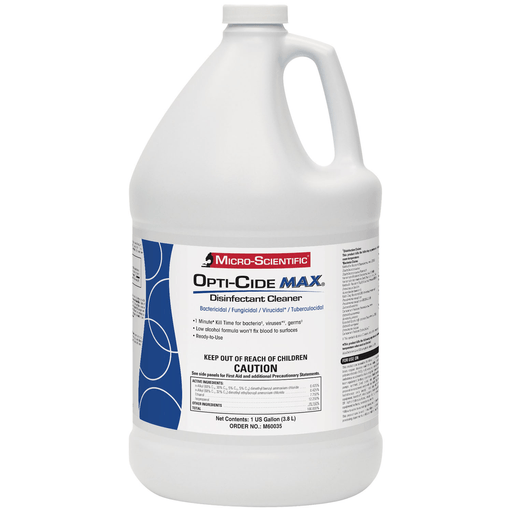 MICRO-SCIENTIFIC OPTI-CIDE MAX DISINFECTANT CLEANER - Opti-Cide Max Disinfectant Cleaner, Wipes, 9" x 12", 65/ct, 12/cs (40 cs/plt) | Quantity - 1x CS