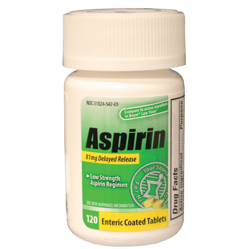NEW WORLD IMPORTS CAREALL ASPIRIN - Aspirin, Adult, Low Dose 81mg, Enteric Coated Tablets, 120/btl, 24 btl/cs, Compare to the Active Ingredient in Bayer Low Dose | Quantity - 1x CS