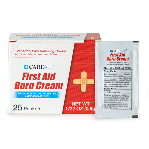 NEW WORLD IMPORTS CAREALL BURN CREAM - CareAll First Aid Burn Cream Packet, 0.9g, 25/bx, 36 bx/cs | Quantity - 1x CS