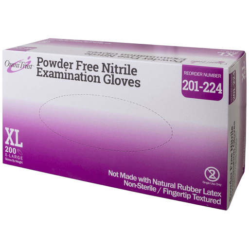 OMNI INTERNATIONAL OMNITRUST NITRILE POWDER FREE EXAMINATION GLOVE - Exam Glove, Nitrile, 5.0g, Small, Power Free (PF), Black, 100/bx, 10bx/cs (See additional pricing for drop ship orders less than 1,000 cs) | Quantity - 1x CS