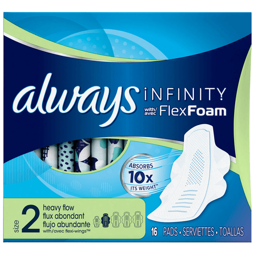 P&G DISTRIBUTING ALWAYS INFINITY PADS - Always Infinity Pads, Super, Unscented, 16/bx, 12bx/cs | Quantity - 1x CS