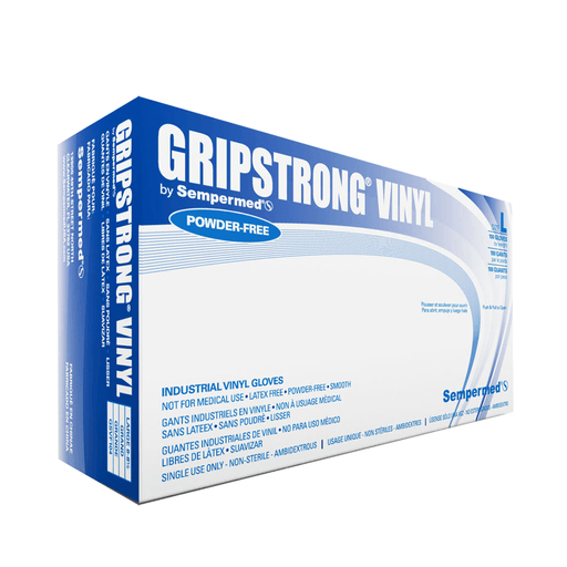 HARPS USA GRIPSTRONG VINYL GLOVES - Vinyl Gloves, Large, Smooth, Powder-Free (PF), 100/bx, 10 bx/cs | Quantity - 1x CS