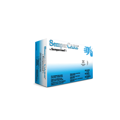 HARPS USA SEMPERCARE VINYL GLOVE - Exam Glove, Vinyl, Smooth, Small, Powder Free (PF), Beaded Cuff, Ambidextrous, 100/bx, 10 bx/cs (60 cs/plt) | Quantity - 1x CS