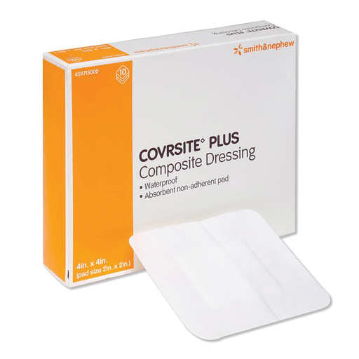 SMITH & NEPHEW COVRSITE PLUS COMPOSITE DRESSING - Composite Dressing, 4" x 4", 10/pkg, 10 pkg/cs | Quantity - 1x CS