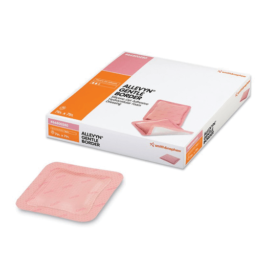SMITH & NEPHEW ALLEVYN GENTLE BORDER GEL DRESSING - Dressing, 7" x 7", Gel Adhesive Hydrocellular Foam with Border, 10/bx, 4 bx/cs | Quantity - 1x CS