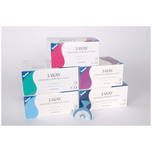 SULTAN 3-WAY DISPOSABLE IMPRESSION TRAYS - Quadrant Impression Trays, 35/bx (Only available to authorized dental dealers) | Quantity - 1x BX