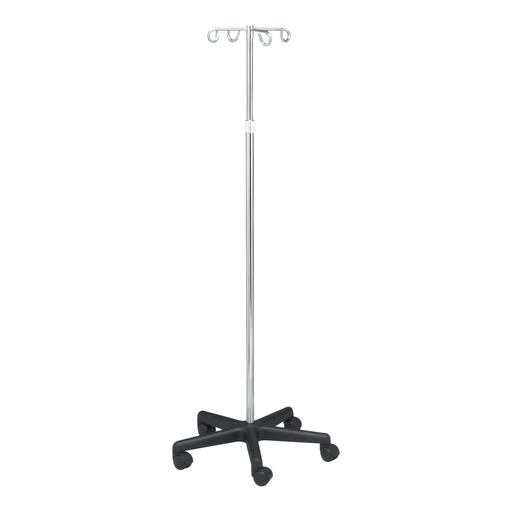 DUKAL TECH-MED IV POLE - IV Pole, 4 Hook, 5 Caster, Adjust 47" - 84" (14 ea/plt) | Quantity - 1x EA