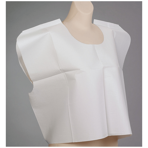 TIDI TISSUE POLY TISSUE PATIENT CAPE - Exam Cape, 30" x 21", White, T/P/T, 100/cs | Quantity - 1x CS