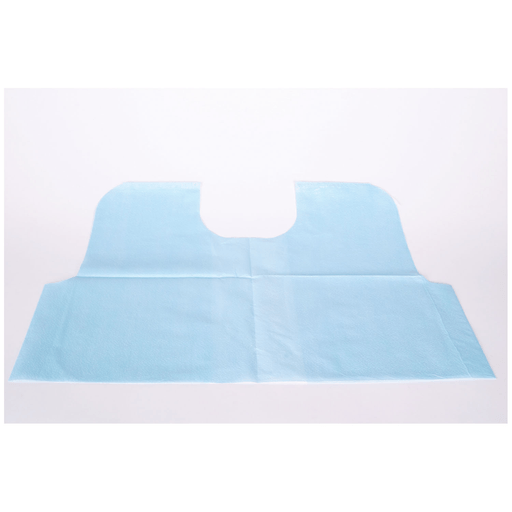 TIDI POLY/TISSUE PATIENT EXAM CAPE - X-Ray Cape, Sky Blue, 30" x 21", 100/cs (To Be DISCONTINUED) | Quantity - 1x CS