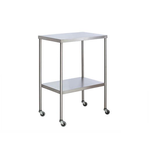 UMF MEDICAL INSTRUMENT TABLE - Instrument Table with Shelf, Stainless Steel, 16" x 20" (DROP SHIP ONLY) | Quantity - 1x EA