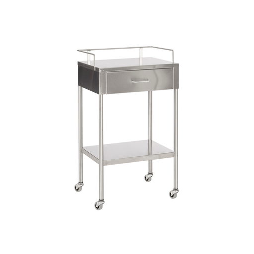 UMF MEDICAL UTILITY TABLE - Utility Table, Stainless Steel, One (1) Drawer, One (1) Shelf, 20"W x 35.25"H x 16"D (DROP SHIP ONLY) | Quantity - 1x EA
