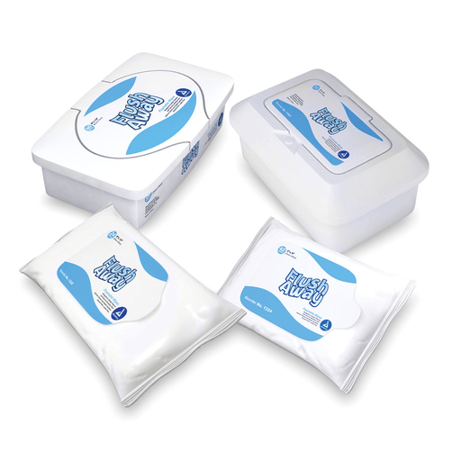 DYNAREX FLUSHABLE WIPES - Flushable Wipes, 9" x 13", Adult Flow Pack, 24/pk, 24 pk/cs | Quantity - 1x CS