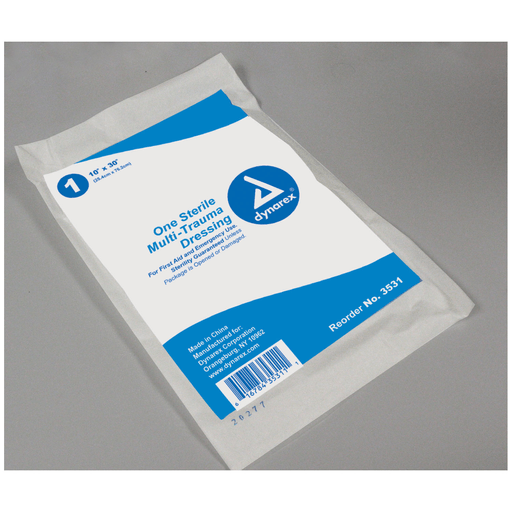 DYNAREX MULTI-TRAUMA DRESSING - Multi-Trauma Dressing, 12" x 30", 50/cs | Quantity - 1x CS