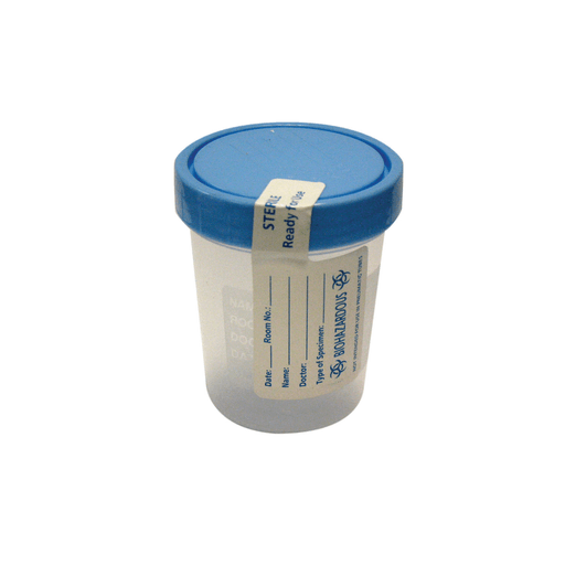 DYNAREX SPECIMEN CONTAINERS - Specimen Container, 4 oz Sterile, Individually Bagged, 100/cs | Quantity - 1x CS