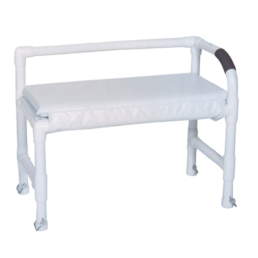 MJM BEDSIDE SHOWER/COMMODE CHAIRS & HOME CARE ITEMS - Bariatric Transfer Bench, 36" Internal Width, Cushion Seat (Low Back No Sling) 900 lbs Weight Capacity | Quantity - 1x EA