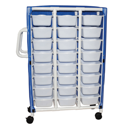MJM SERIES "300" SPECIALTY/HANDY CARTS - Specialty Cart, 24 Pull Out Tubs & Mesh or Solid Vinyl Cover | Quantity - 1x EA