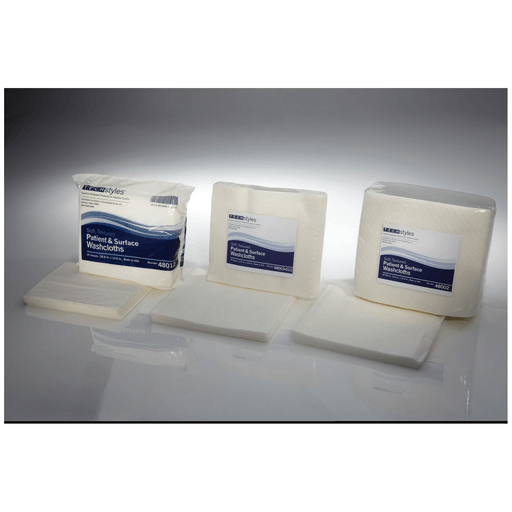 ENCOMPASS SOFSORB WASHCLOTHS - Washcloth, Rayon Polyester Spunlace, 12" x 13", White, 50/bg, 20 bg/cs | Quantity - 1x CS