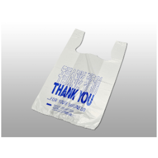 LK PACKAGING T-SHIRT BAG - T-Shirt Bag, "Thank You" Printed, White, 0.50 mil, 11" x 6" x 21", 1000/cs | Quantity - 1x CS