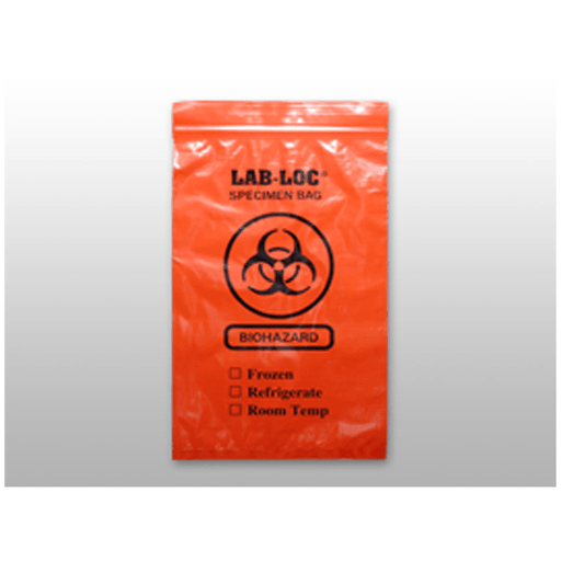 LK PACKAGING 3-WALL SPECIMEN TRANSFER BAGS - 3-Wall Specimen Transfer Bag, Reclosable, Biohazard, 2 mil, 9" x 12", 1000/cs | Quantity - 1x CS