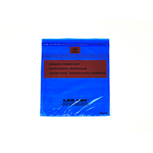 LK PACKAGING LAB LOC SPECIMEN BAGS - Specimen Bag, Seal-N-Rip, Removable Biohazard Symbol, Zipper Closure, 3-Wall, Purple Tint, 1.75 mil, 6" x 9", 100 bg/pk, 10 pk/cs | Quantity - 1x CS