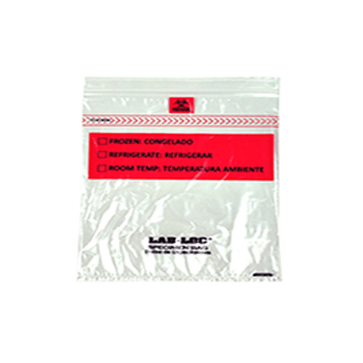 LK PACKAGING LAB LOC SPECIMEN BAGS - Specimen Bag, Seal-N-Rip, Removable Biohazard Symbol, Zipper Closure, 3-Wall, Purple Tint, 1.75 mil, 6" x 9", 100 bg/pk, 10 pk/cs | Quantity - 1x CS