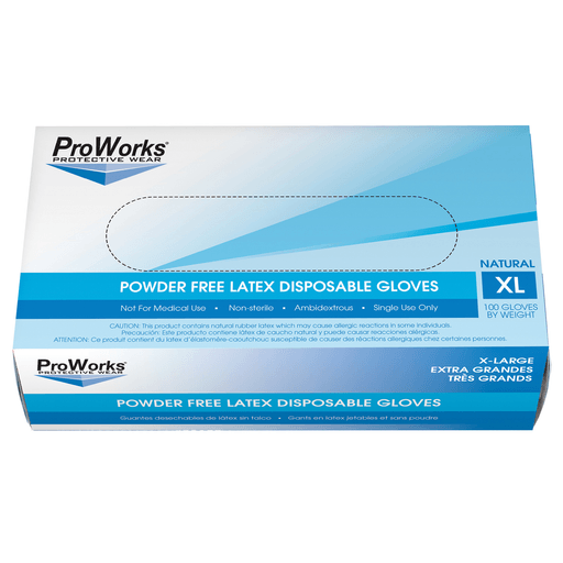 HOSPECO GENERAL PURPOSE LATEX GLOVES - Latex Glove, Powder-Free, Medium, 100/bx, 10bx/cs | Quantity - 1x CS