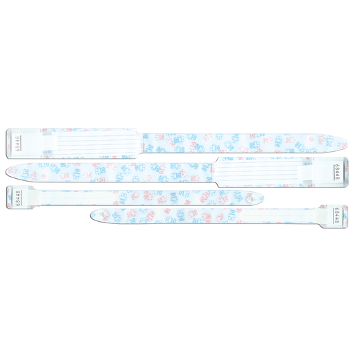 PRECISION DYNAMICS SOFT-LOCK IMPRINTER ID BRACELETS - Pediatric/ Infant ID Bracelet, 2 5/8" x ", Specify Color: (11) White, (49) Teddy Bear, (73) Hearts, 250/bx | Quantity - 1x BX