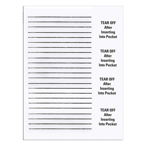 PRECISION DYNAMICS INSERT CARDS - Insert Card For Bracelets 140-XX-PDM & 940-XX-PDJ, 500/bk | Quantity - 1x BK