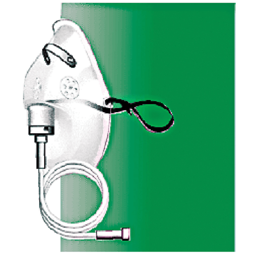 MADA DISPOSABLE MASKS - Medium Concentration Oxygen Mask, Adult, 7 ft No-Crush Oxygen Tubing, Single Patient Use, 50/bx | Quantity - 1x BX