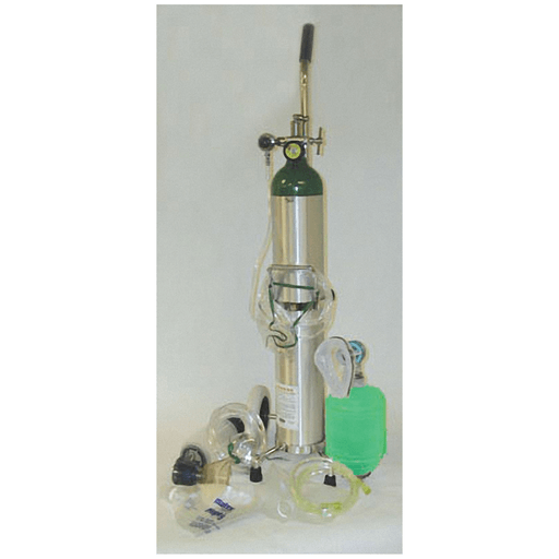 MADA DEMAND VALVE RESUSCITATION UNIT - Resuscitation Unit, 1602E Cylinder, 1635-1 Reg. (50psi), 1534MA Demand Valve, Mask, 370C Cart, Empty | Quantity - 1x EA