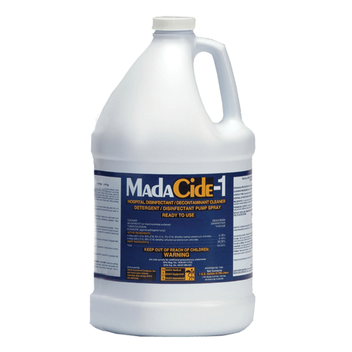 MADA DISINFECTANT/CLEANERS - MadaCide-FD Disinfectant/ Cleaner, 5 Gallon Bottle | Quantity - 1x EA