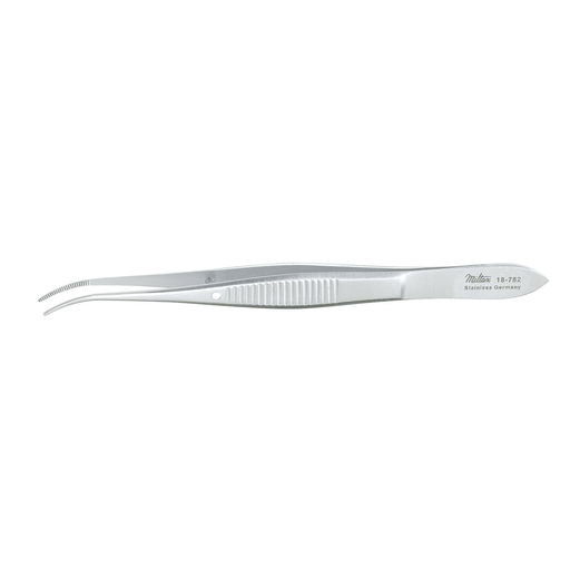 MILTEX EYE DRESSING FORCEPS - Eye Dressing Forceps, 4" Full Curved, Delicate, 0.5mm Wide Tips | Quantity - 1x EA