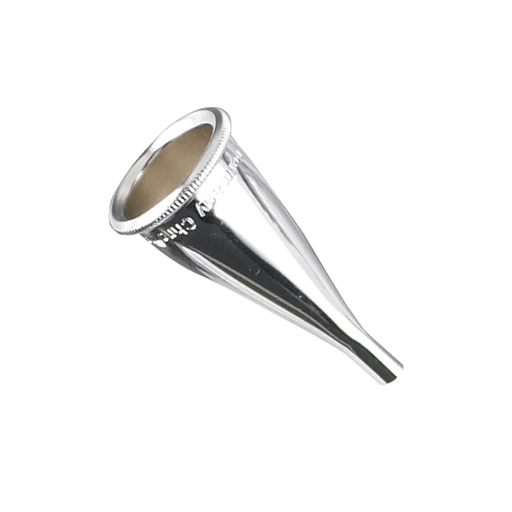 MILTEX GRUBER EAR SPECULA - Ear Specula, Single Size 4, 7x8mm Oval, Standard Adult Sizes, Long Pattern, Chrome | Quantity - 1x EA