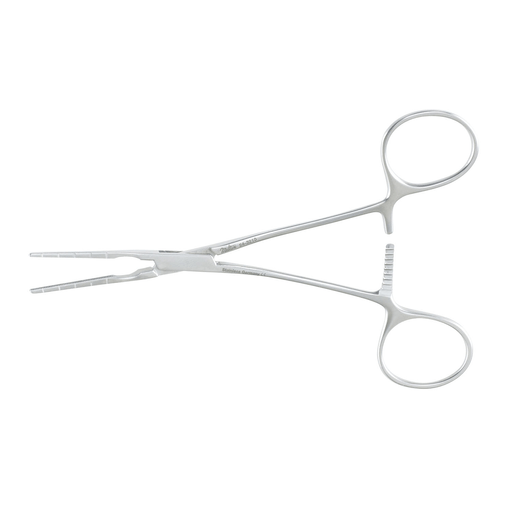 MILTEX COOLEY PEDIATRIC VASCULAR CLAMPS - Vascular Clamp, 5", 5mm Calibrations On Outer Sides Of Jaws, Straight Jaws 25mm, Angled Handles | Quantity - 1x EA