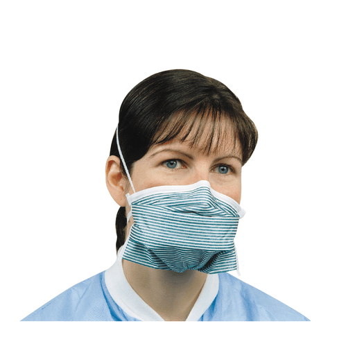 ALPHA PROTECH CRITICAL COVER PFL N-95 PARTICULATE RESPIRATOR - Teal Stripe, 8", Double Headband, NIOSH Approved, 35/bx, 6bx/cs | Quantity - 1x CS