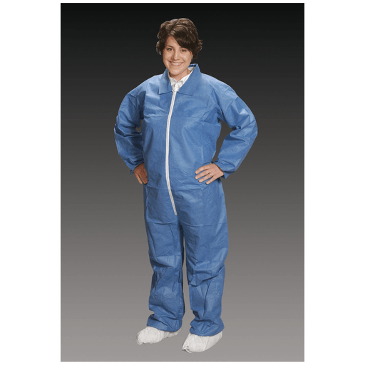 ALPHA PROTECH CRITICAL COVER ALPHAGUARD COVERALLS - Coveralls, Medium, Blue, Elastic Wrist, Ankle & Back, 25/cs | Quantity - 1x CS