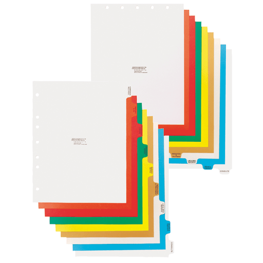 OMNIMED BEAM PREPRINTED POLY DIVIDER SETS - Top Open Chart Divider, 16 Preprinted Tabs | Quantity - 1x SET
