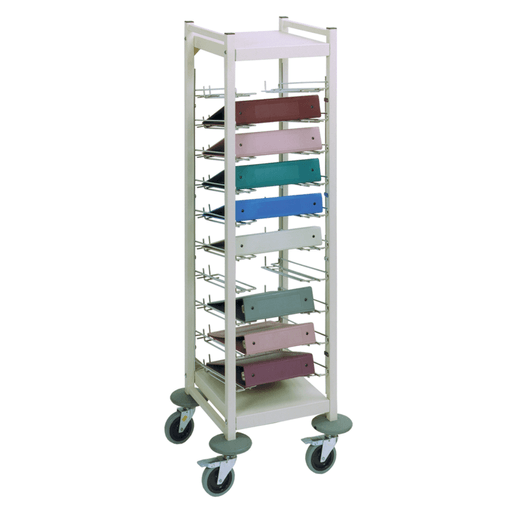 OMNIMED BEAM OMNICART FLAT STORAGE RACKS - Big Beam Flat Storage Rack, 8 Chart Capacity, 8 Tier, 53"H x 14"W x 15"D | Quantity - 1x EA