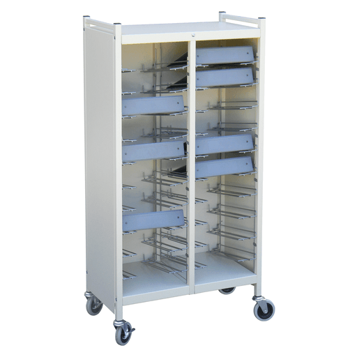 OMNIMED BEAM OMNICART CABINET STYLE FLAT STORAGE RACKS - Cabinet Style Flat Storage Rack, 10 Chart Capacity, 10 Tier, 53"H x 14 3/8"W x 15"D | Quantity - 1x EA