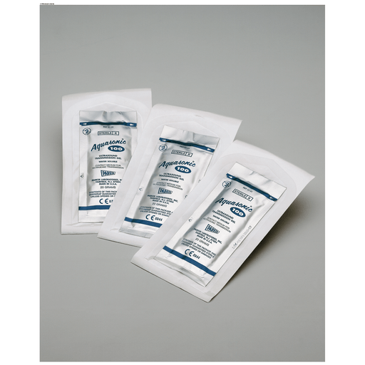 PARKER LABS STERILE AQUASONIC 100 ULTRASOUND TRANSMISSION GEL - Ultrasound Transmission Gel, Sterile, 20g Overwrapped Sterilized Foil Pouches, 48/bx, 6 bx/cs (091011) (Updated packaging ETA: After June 17, 2024) | Quantity - 1x CS