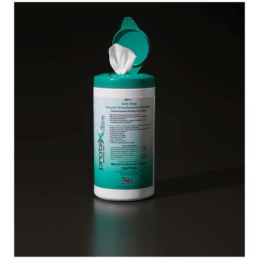 PARKER LABS PROTEX ULTRA DISINFECTANT WIPES - Disinfectant Wipes, 7" x 9.5", 75 ct Canister, 8/cs (091010) | Quantity - 1x CS