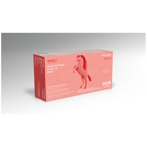 VENTYV NITRILE POWDER FREE EXAM GLOVE PLUS 3.5 (STALLION) - Glove, Exam, Nitrile, Plus, Stallion, Powder-Free, X-Small, 100/bx, 10bx/cs | Quantity - 1x CS