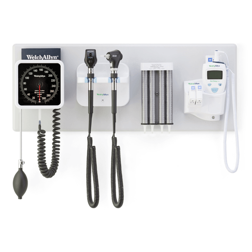 WELCH ALLYN PANOPTIC OPHTHALMOSCOPE & MACROVIEW OTOSCOPE COMBO - GS777 Integrated Wall System, PanOptic Ophthalmoscope, Macroview Otoscope, Dispenser | Quantity - 1x EA