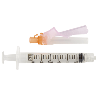 Syringe/Needle Combination, 3 ml | Luer Lock, 25G x 1", Detachable | (50 EA/BX | 6 BX/CS) | Quantity - 1x BX50