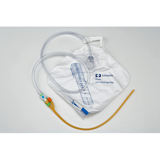 Foley Catheterization Tray, Silicone Coated Latex Catheter, 16FR, 5cc Drain Bag | (10 EA/CS) | Quantity - 1x CS10