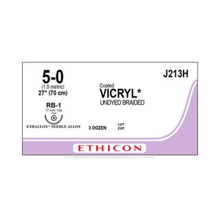 Sutures, Vicryl | Polyglacting, Size 5-0 | 27" | Taper Point | (36 EA/BX) | Quantity - 1x BX36